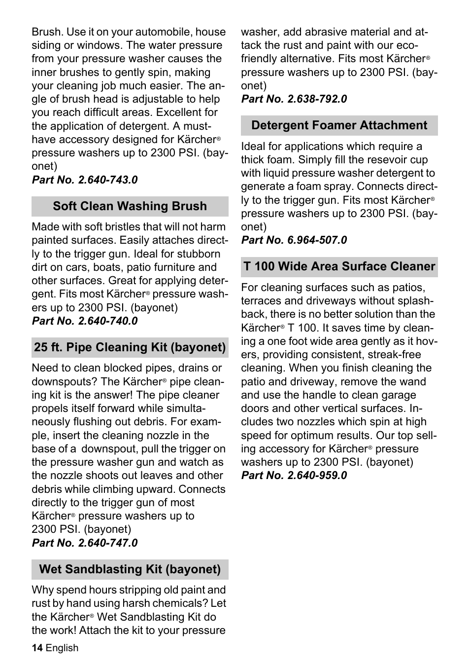 Karcher K 5-85 M User Manual | Page 14 / 48