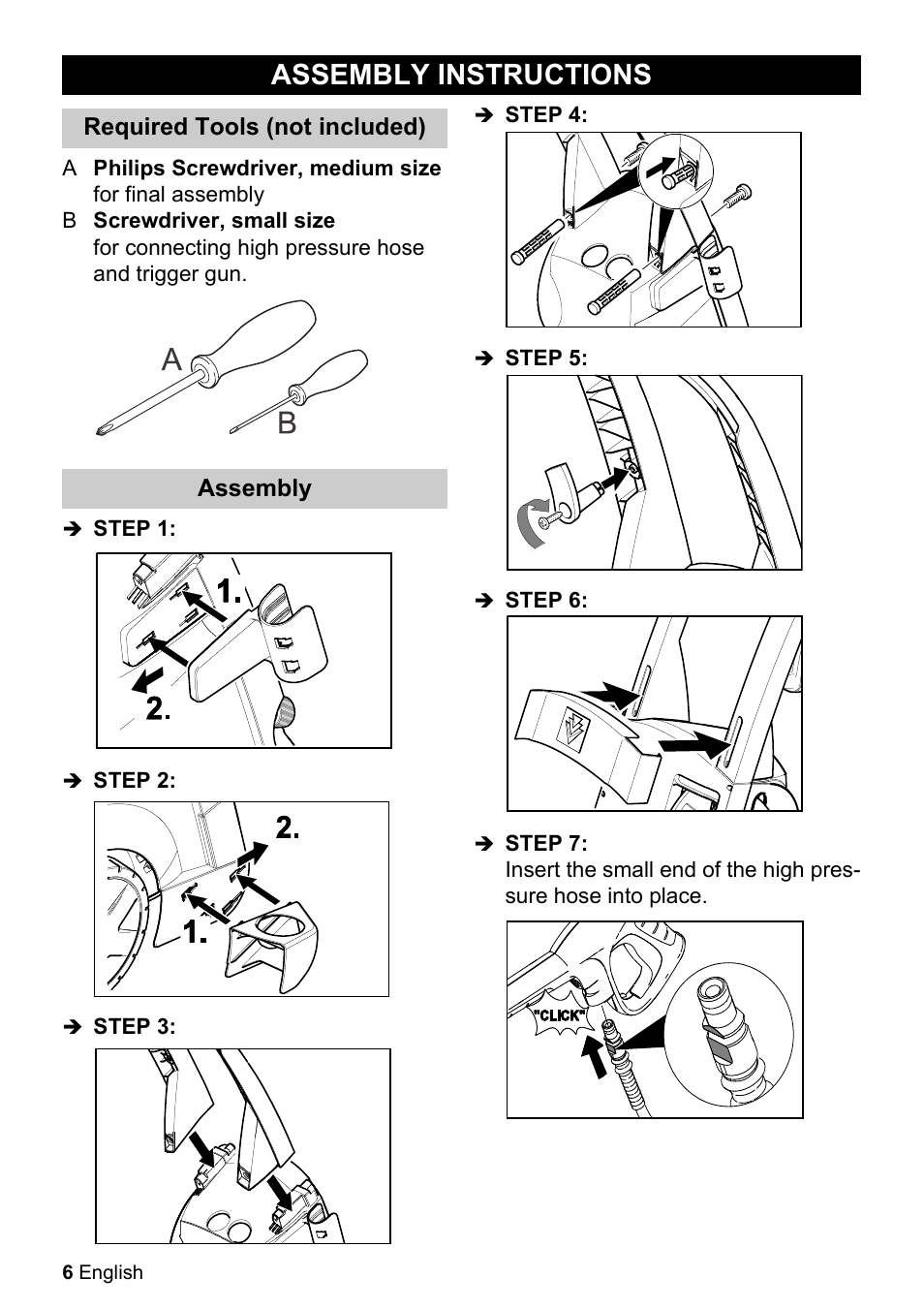 Assembly instructions | Karcher K 5-85 M User Manual | Page 6 / 48