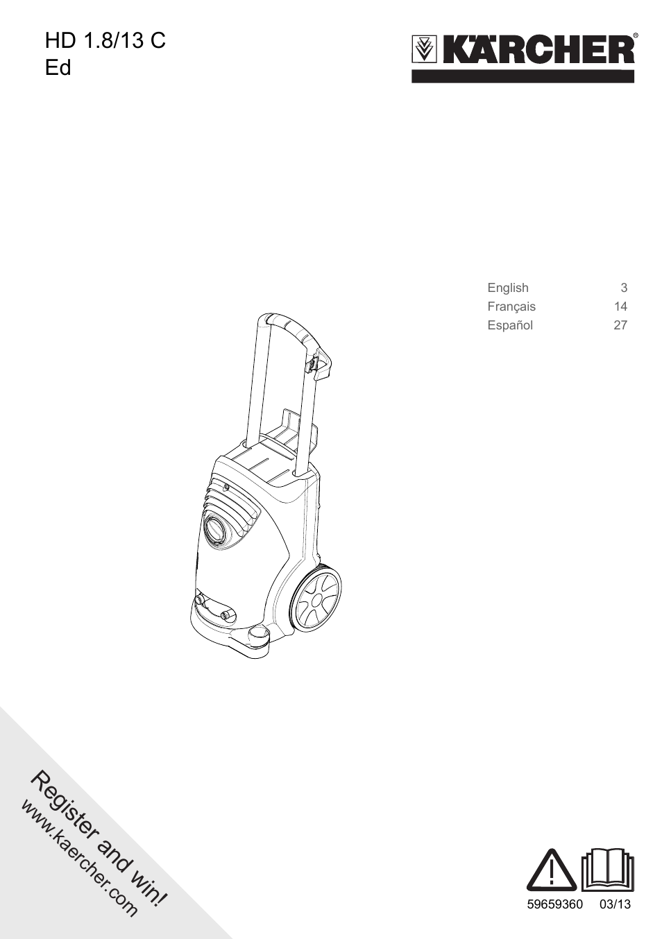 Karcher HD 1-8-13 C Ed User Manual | 40 pages