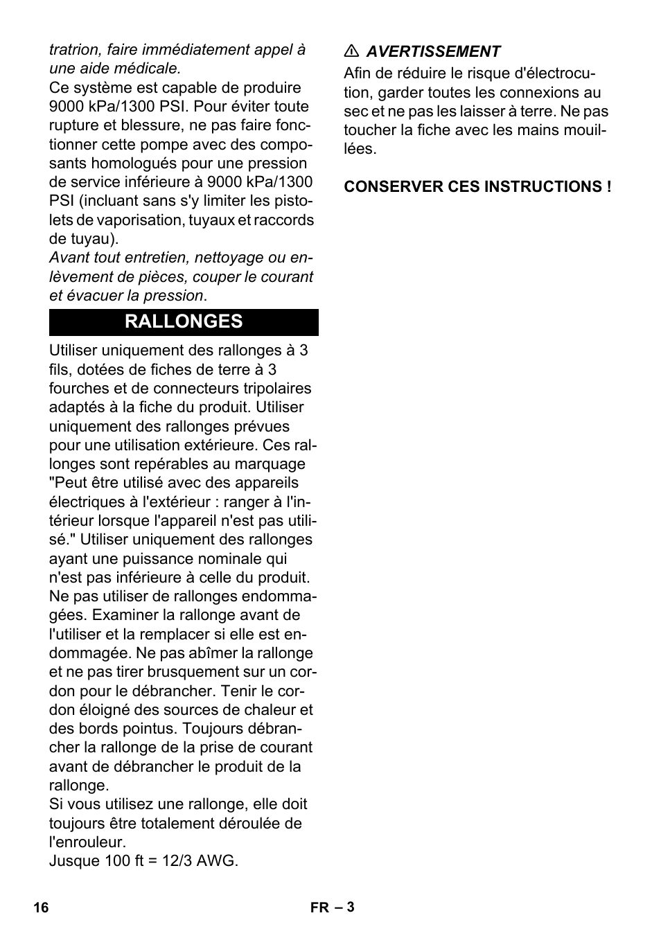 Rallonges | Karcher HD 1-8-13 C Ed User Manual | Page 16 / 40