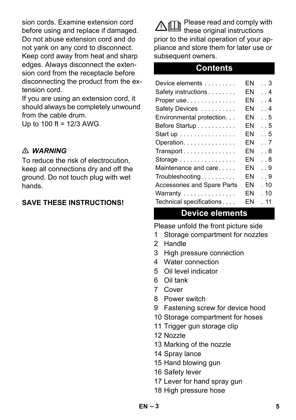 Karcher HD 1-8-13 C Ed User Manual | Page 5 / 40