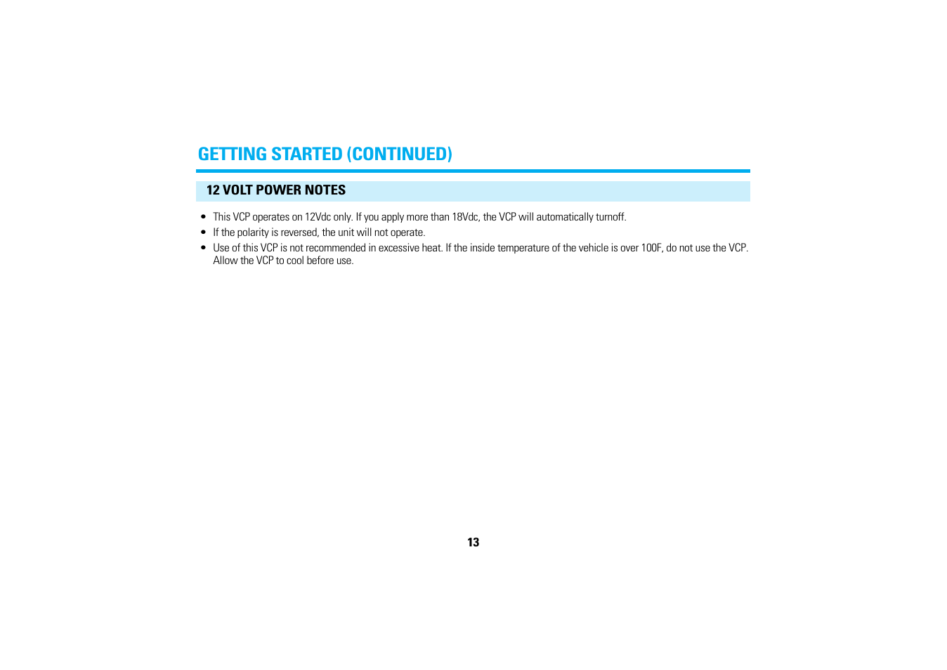 Getting started (continued) | Audiovox AVP7280 User Manual | Page 16 / 30