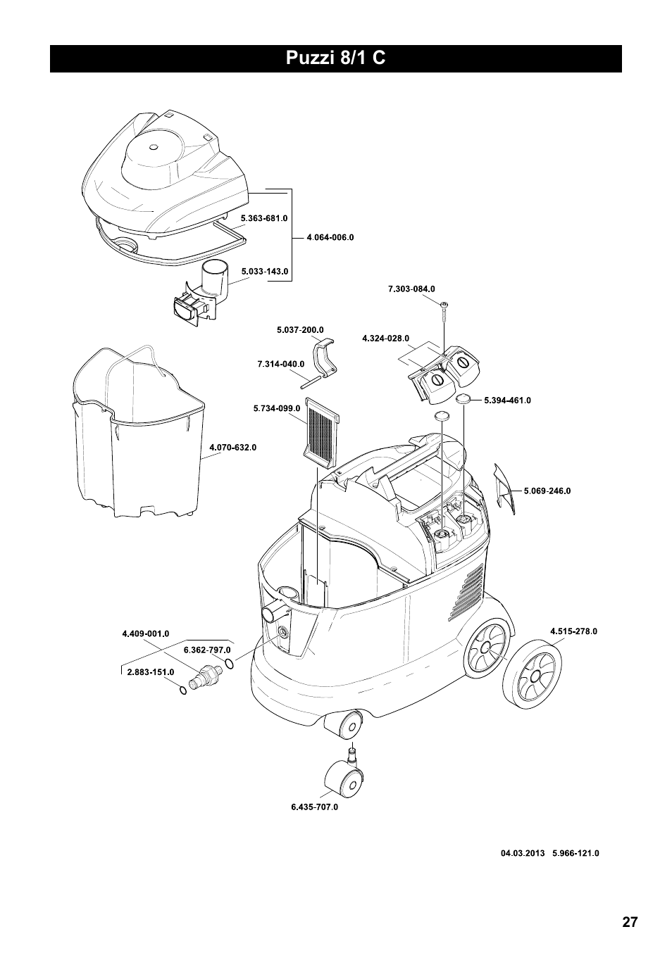 Puzzi 8/1 c | Karcher PUZZI 8-1 C User Manual | Page 27 / 32