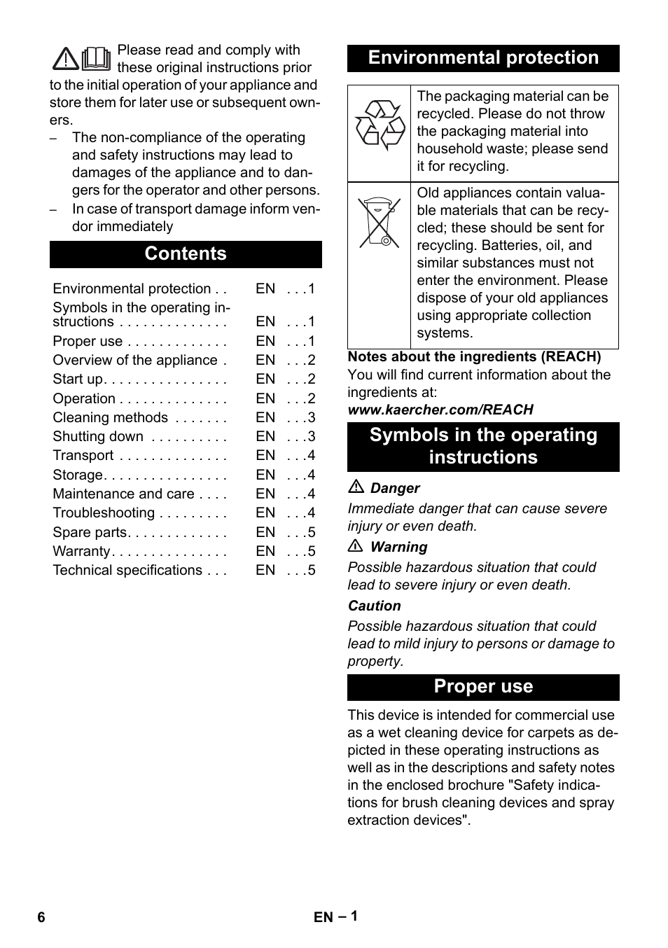 Karcher PUZZI 8-1 C User Manual | Page 6 / 32