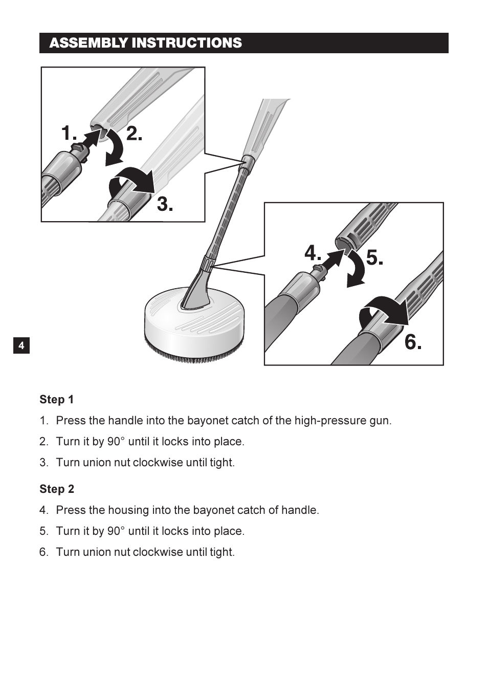 Assembly instructions | Karcher K 2-26 M T50 User Manual | Page 4 / 16