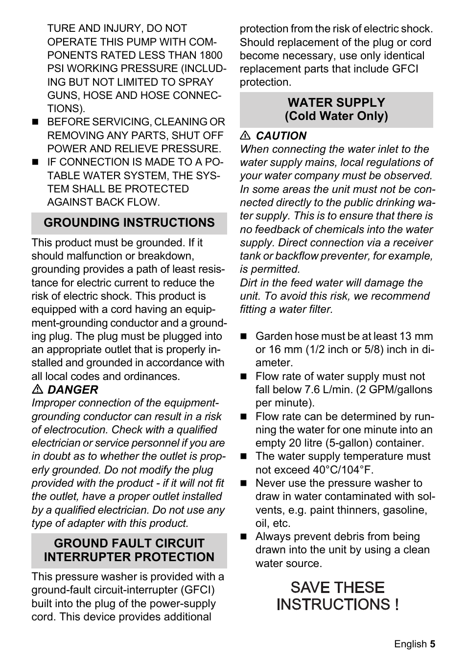 Karcher K 3-450 User Manual | Page 5 / 52