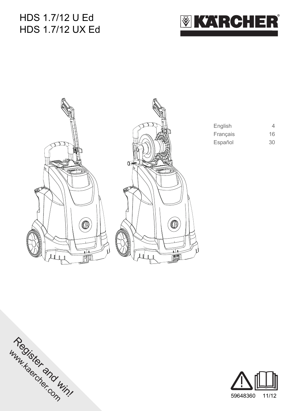 Karcher HDS 1-7-12 U Ed User Manual | 48 pages