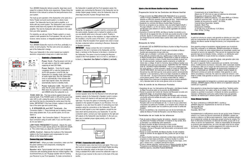 Audiovox JPS 10 User Manual | Page 2 / 6