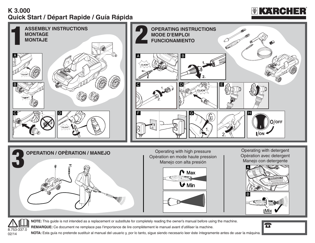 Karcher K 3 Follow Me User Manual | 1 page