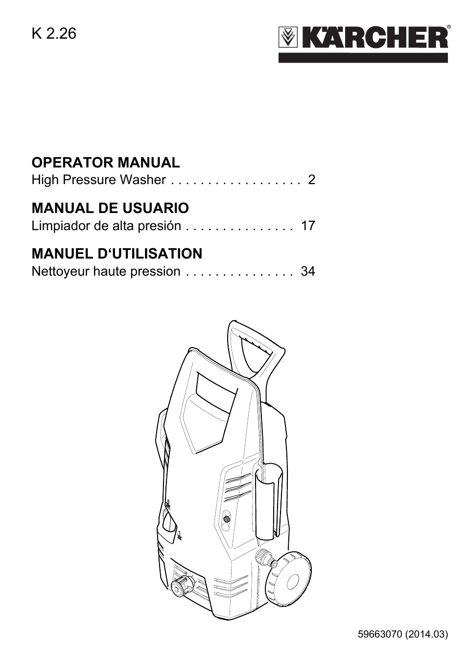 Karcher K 2-26 M T50 User Manual | 52 pages