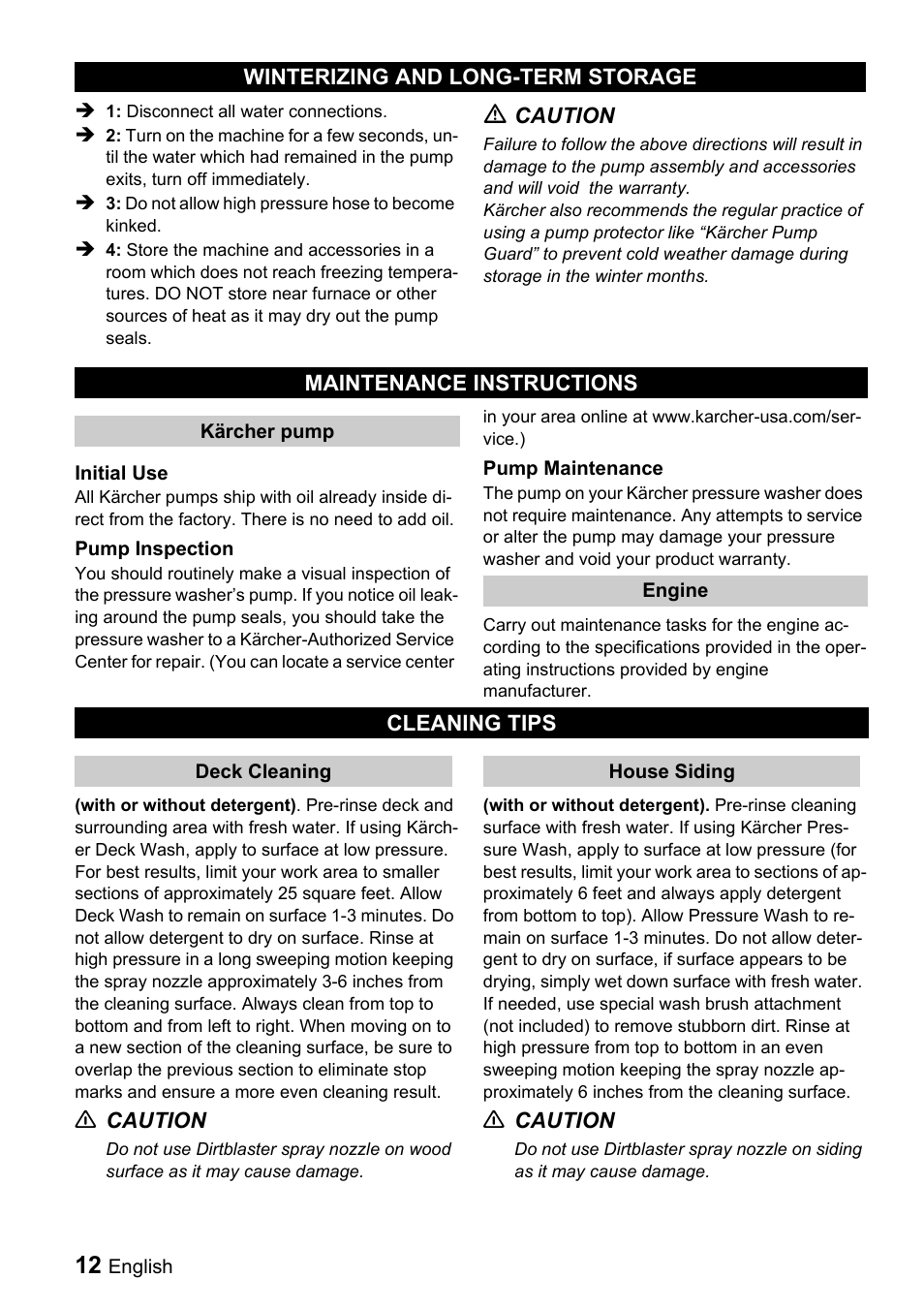 Karcher G 2600 VH User Manual | Page 12 / 43