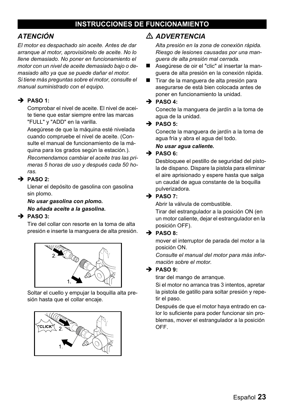 Karcher G 2600 VH User Manual | Page 23 / 43