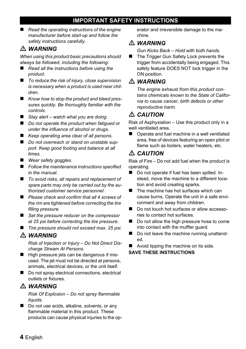 Karcher G 2600 VH User Manual | Page 4 / 43