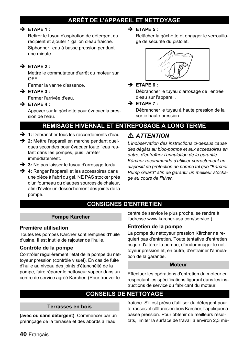 Karcher G 2600 VH User Manual | Page 40 / 43