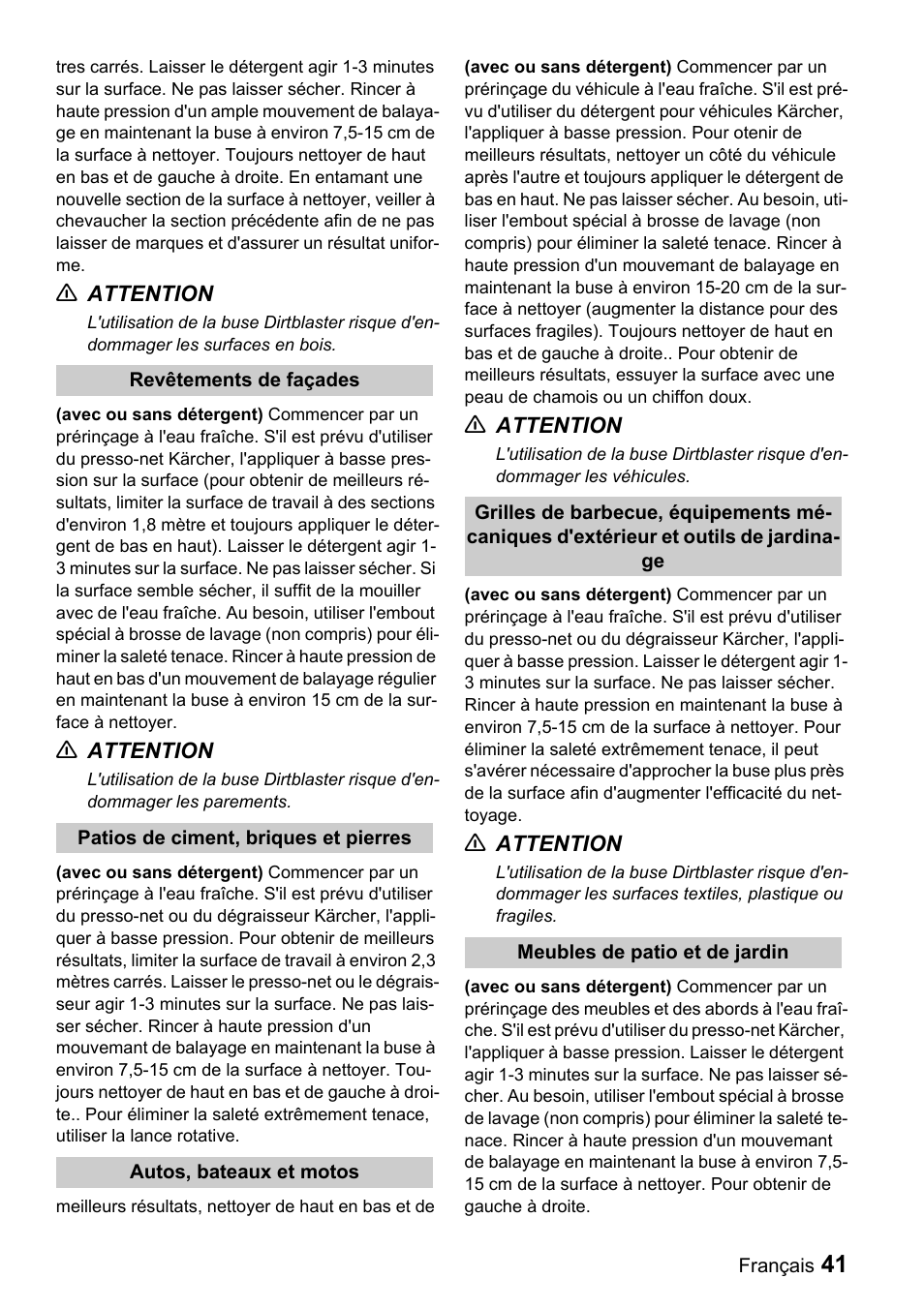 Karcher G 2600 VH User Manual | Page 41 / 43