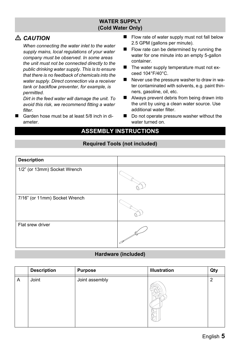 Karcher G 2600 VH User Manual | Page 5 / 43