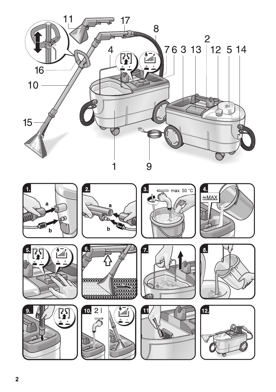 Karcher PUZZI 100 CA User Manual | Page 2 / 32