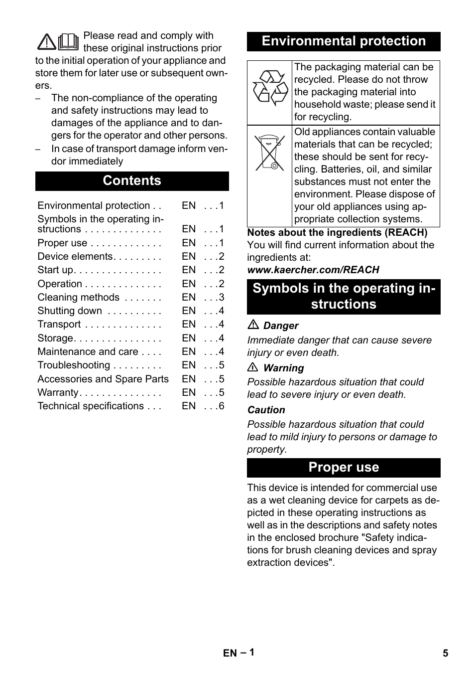 Karcher PUZZI 100 CA User Manual | Page 5 / 32