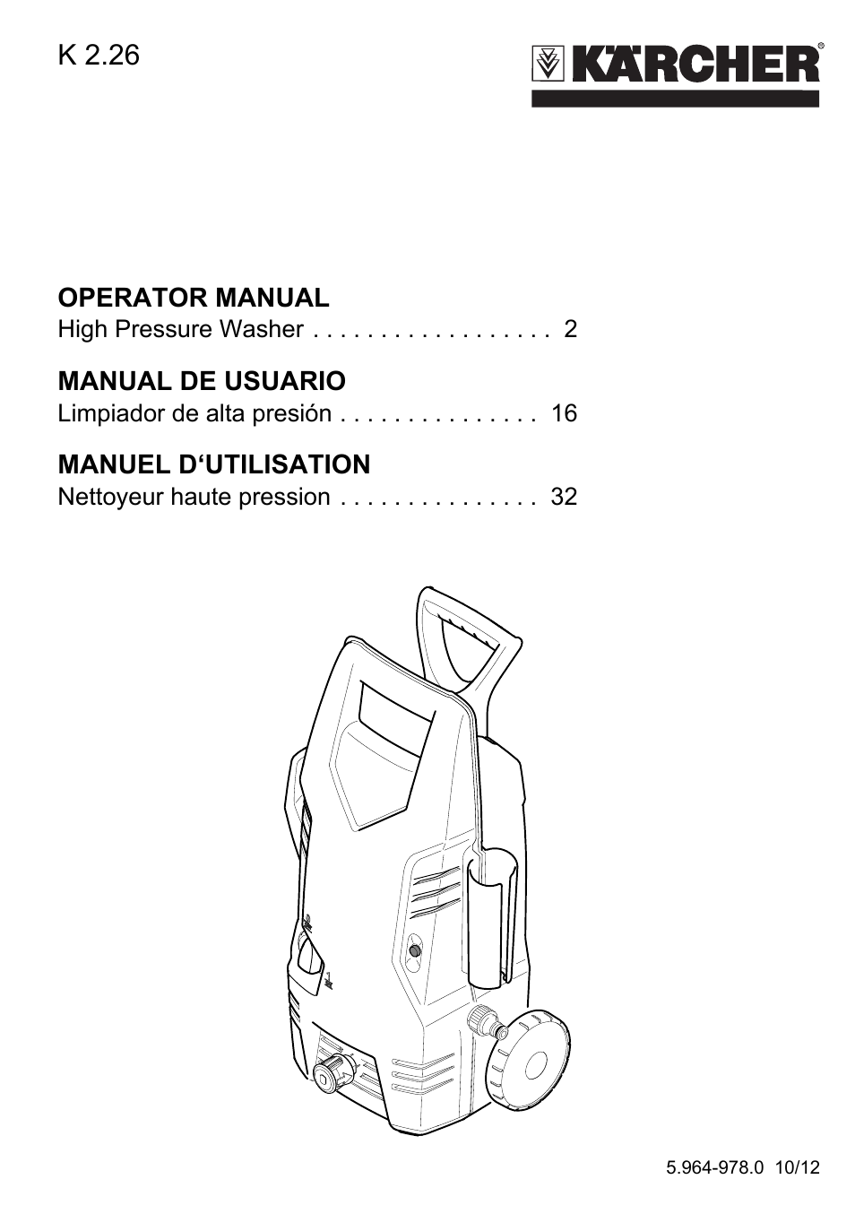 Karcher K 2-26 M Plus User Manual | 48 pages