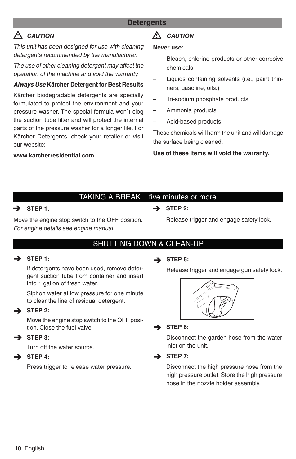 Karcher G 2800 FH User Manual | Page 10 / 44