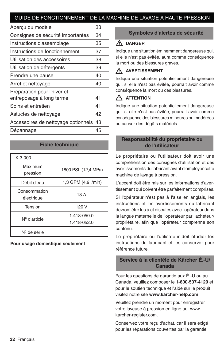 Karcher K 3 Follow Me User Manual | Page 32 / 46