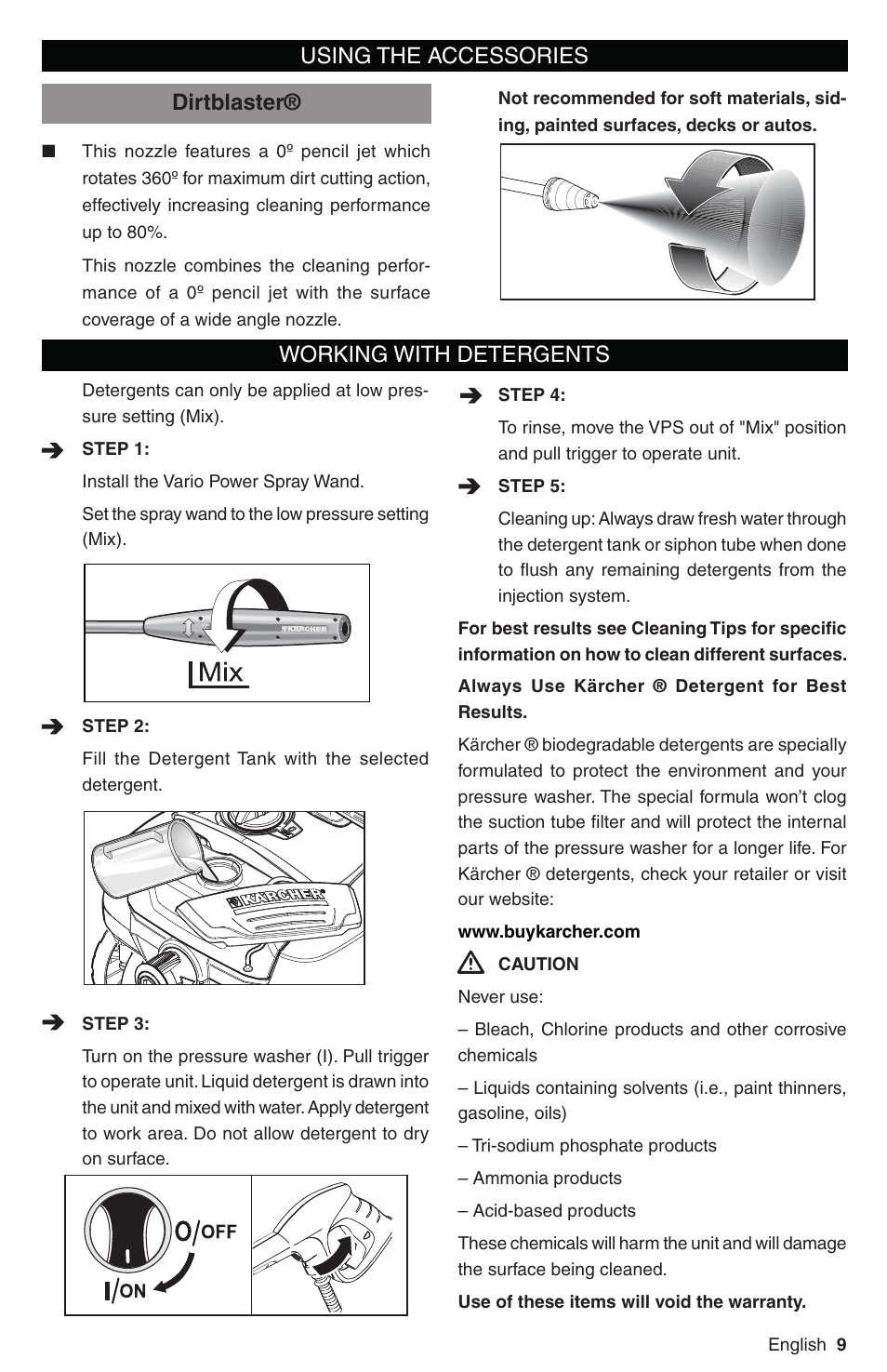 Karcher K 3 Follow Me User Manual | Page 9 / 46