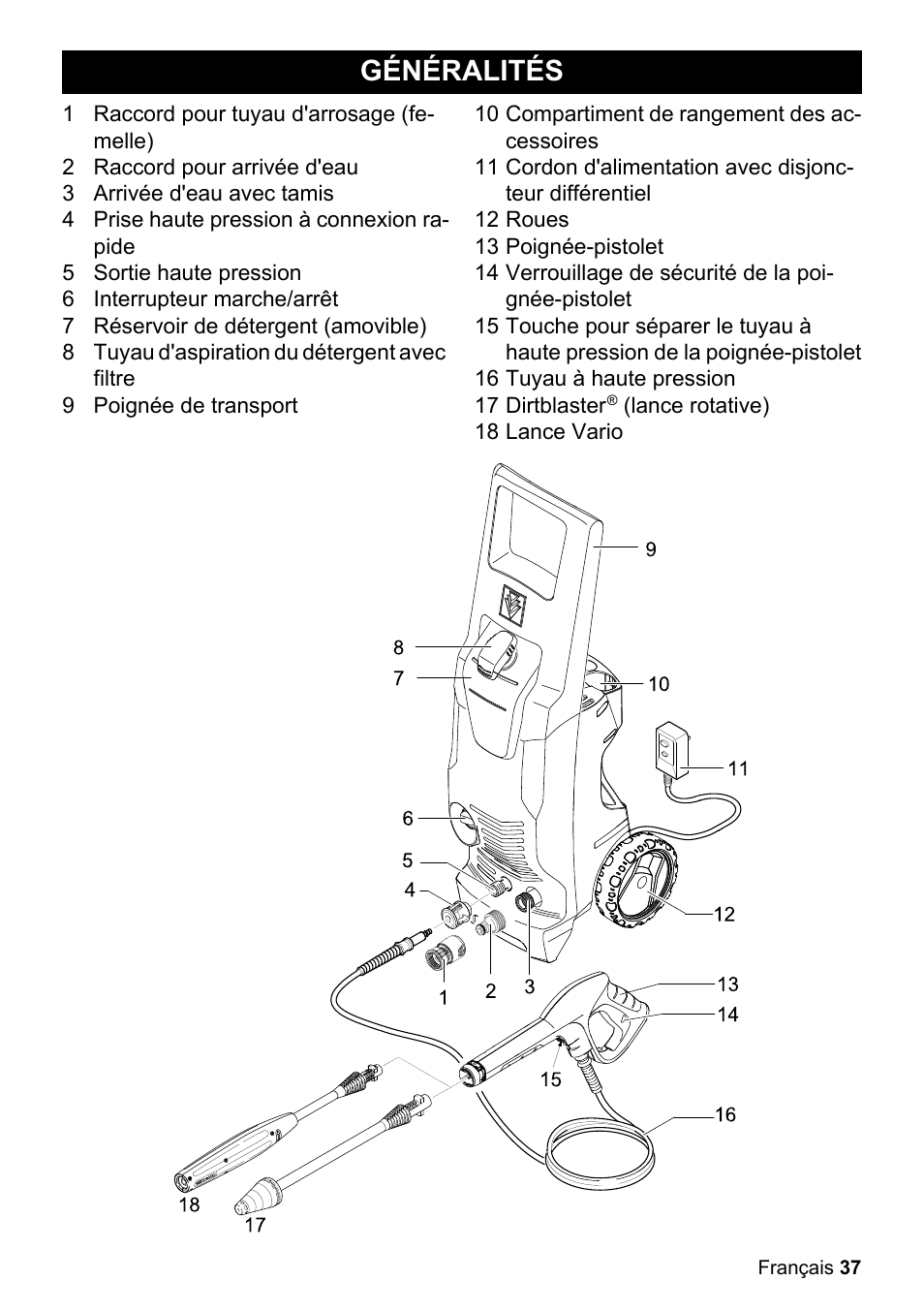 Généralités | Karcher K 3-48 M Plus User Manual | Page 37 / 56