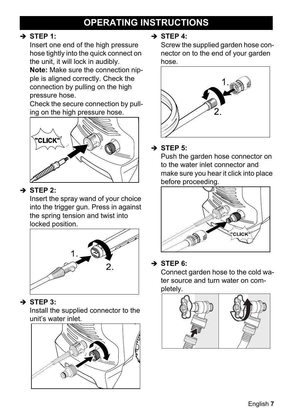 Operating instructions | Karcher K 3-48 M Plus User Manual | Page 7 / 56