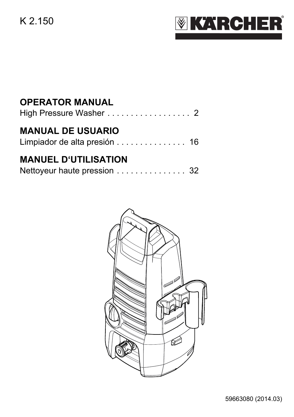 Karcher K 2-150 User Manual | 48 pages