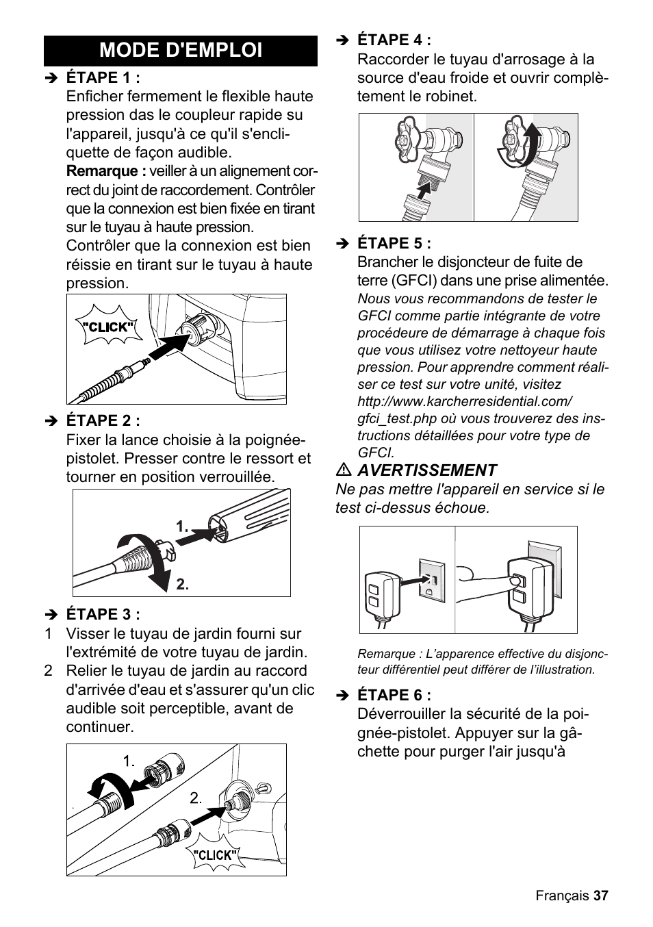 Mode d'emploi | Karcher K 2-150 User Manual | Page 37 / 48
