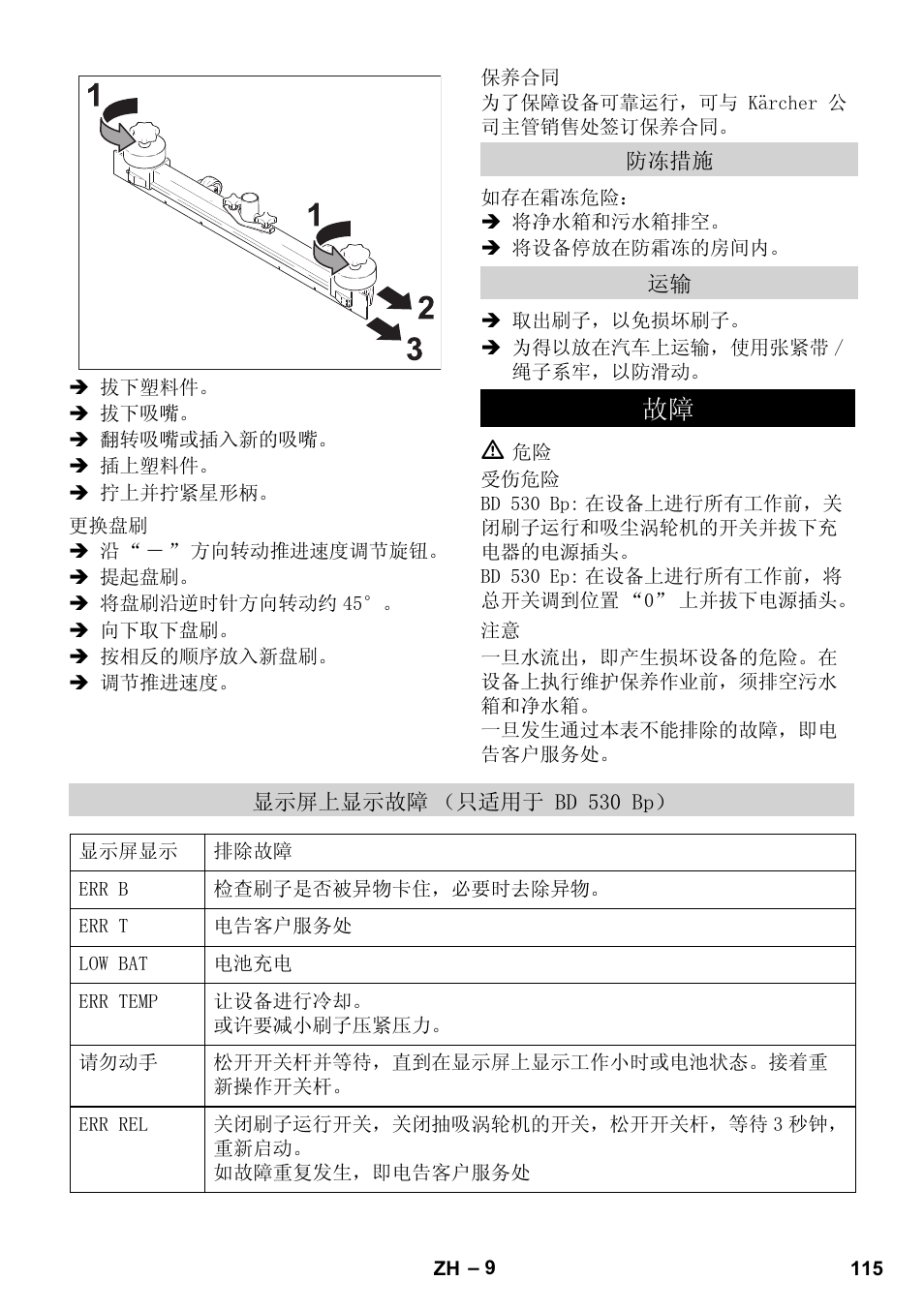 Karcher BD 530 Bp User Manual | Page 115 / 124