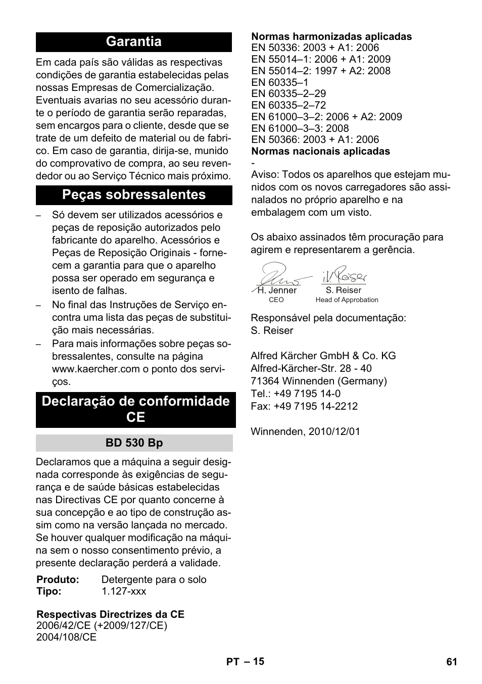 Karcher BD 530 Bp User Manual | Page 61 / 124