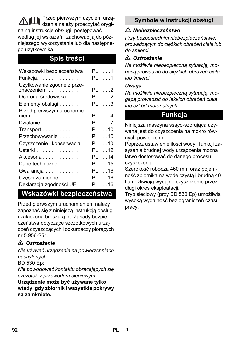Karcher BD 530 Bp User Manual | Page 92 / 124