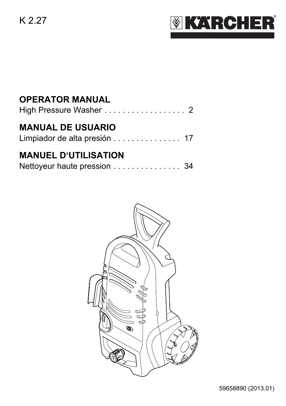 Karcher K 2-27 CCK User Manual | 52 pages