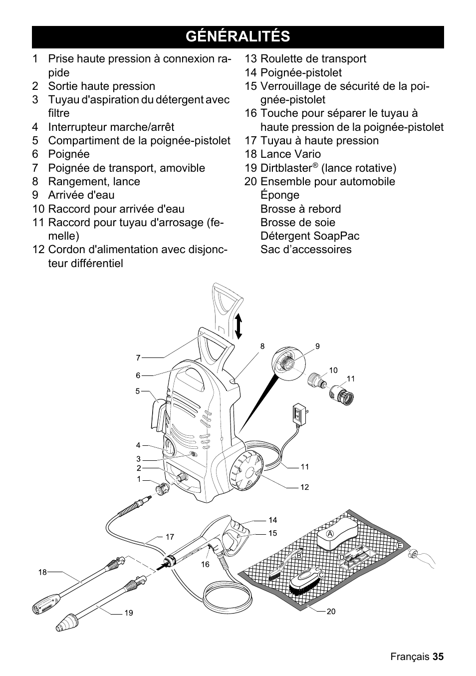 Généralités | Karcher K 2-27 CCK User Manual | Page 35 / 52