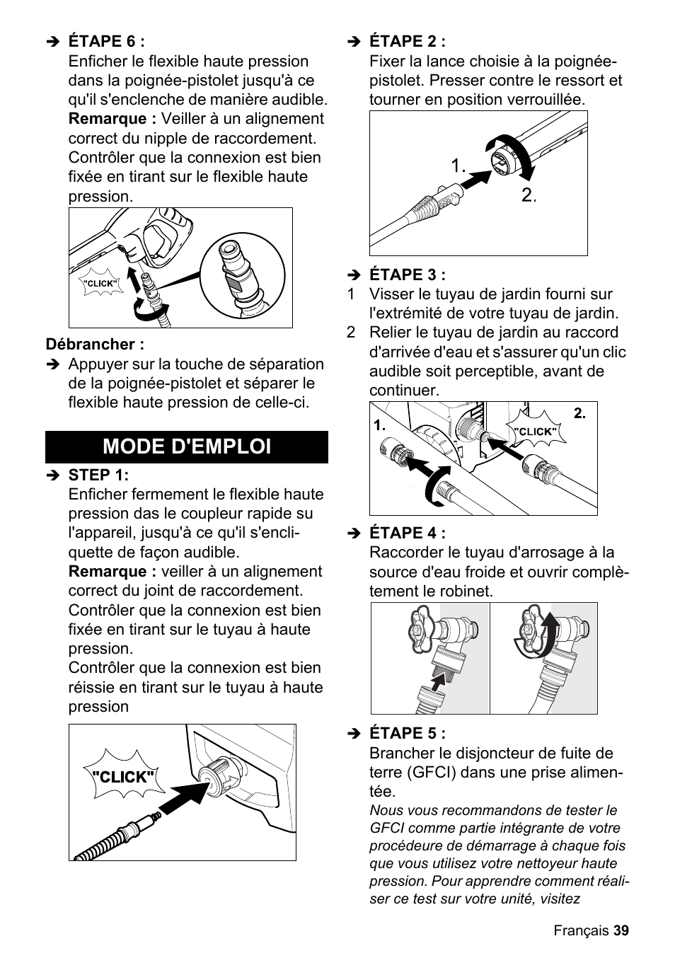 Mode d'emploi | Karcher K 2-27 CCK User Manual | Page 39 / 52