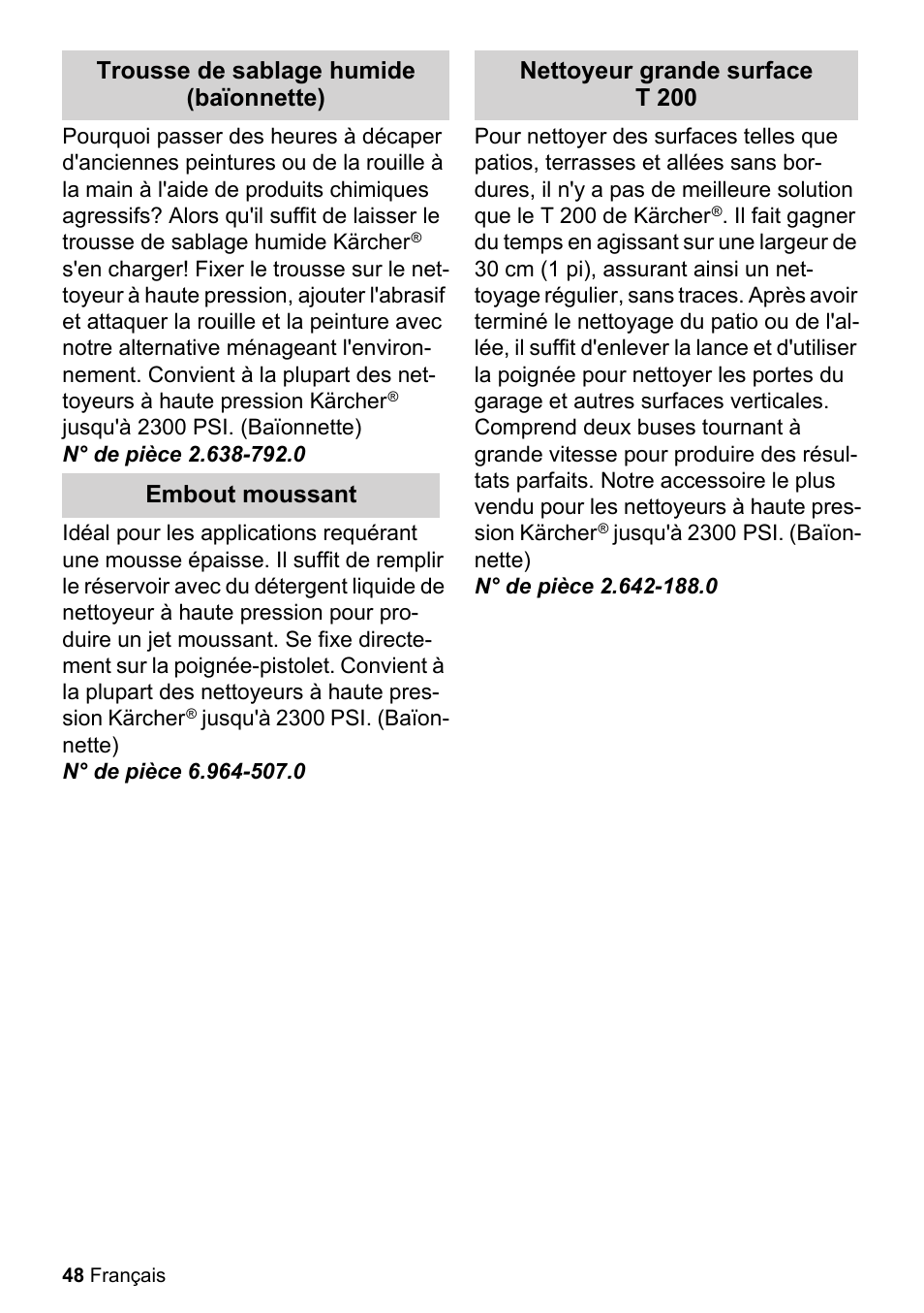 Karcher K 2-27 CCK User Manual | Page 48 / 52