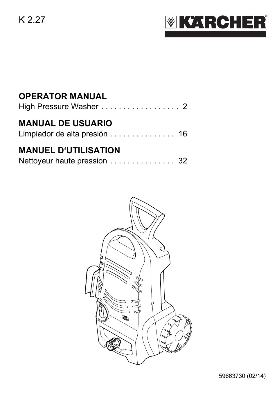 Karcher K 2-27 CCK User Manual | 48 pages