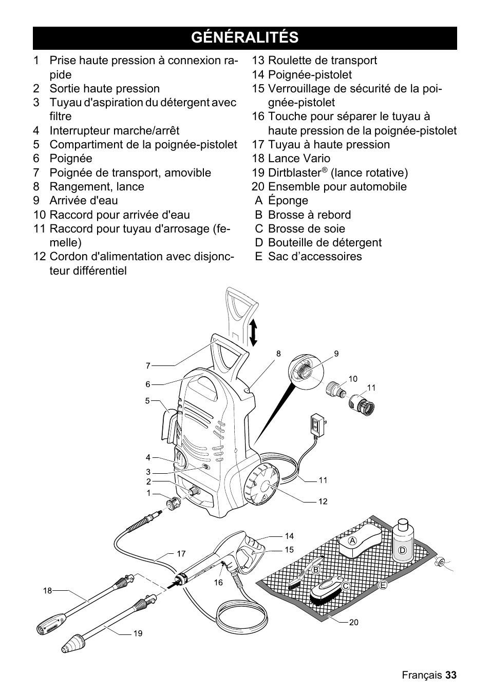 Généralités | Karcher K 2-27 CCK User Manual | Page 33 / 48