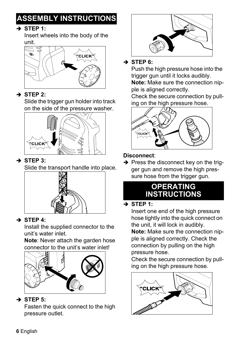 Assembly instructions operating instructions | Karcher K 2-27 CCK User Manual | Page 6 / 48