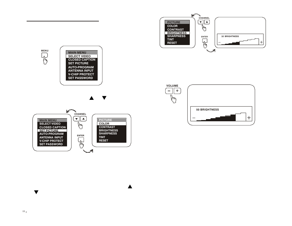 Adjusting the picture | Audiovox VOH1502 User Manual | Page 10 / 24