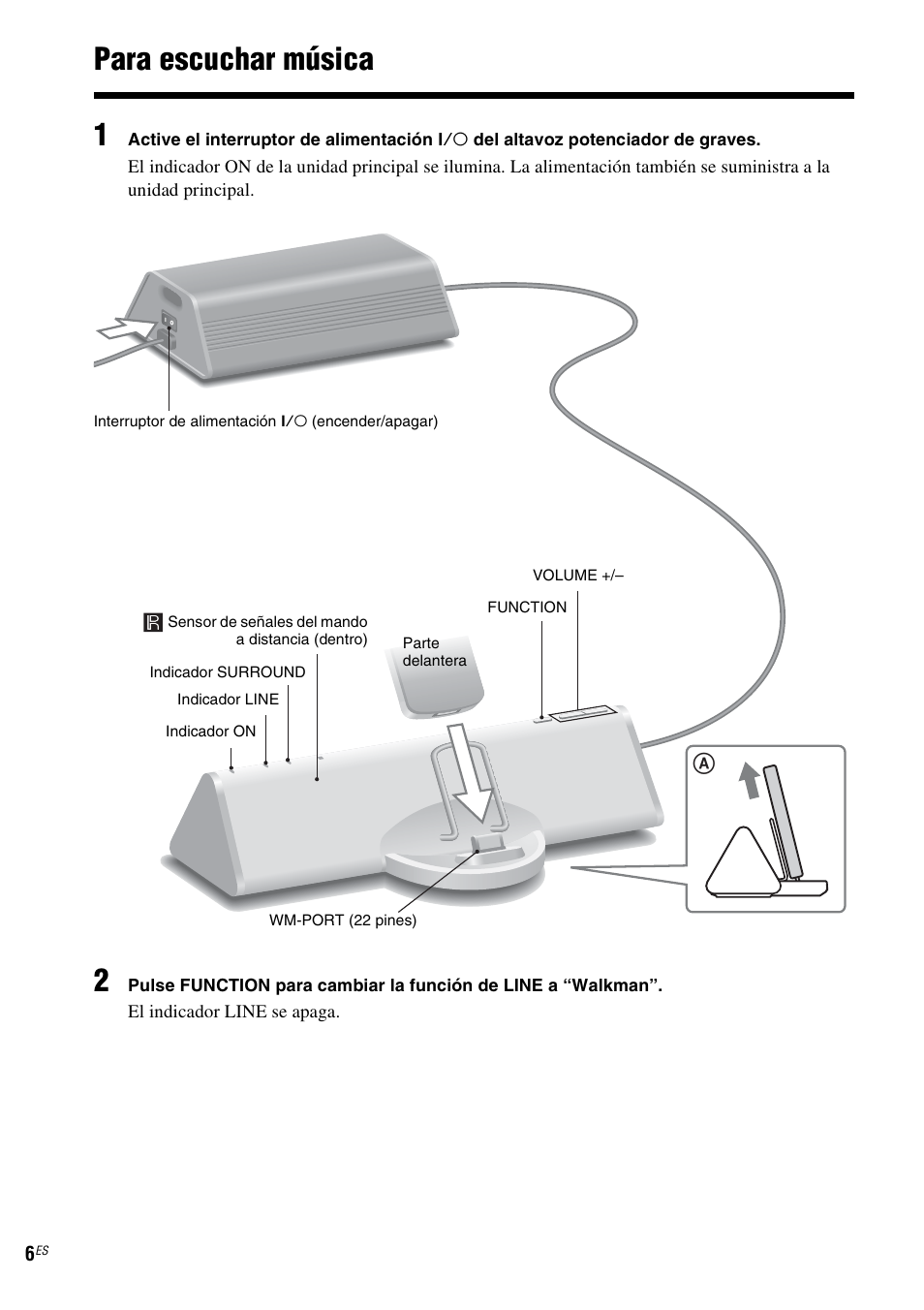 Para escuchar música, Para escuchar música 1 | Sony CPF-NW001 User Manual | Page 22 / 100