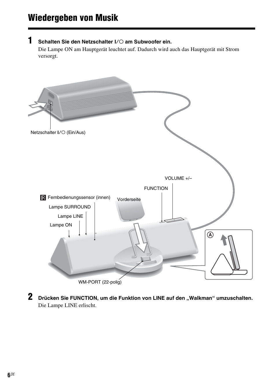 Wiedergeben von musik, Wiedergeben von musik 1 | Sony CPF-NW001 User Manual | Page 30 / 100