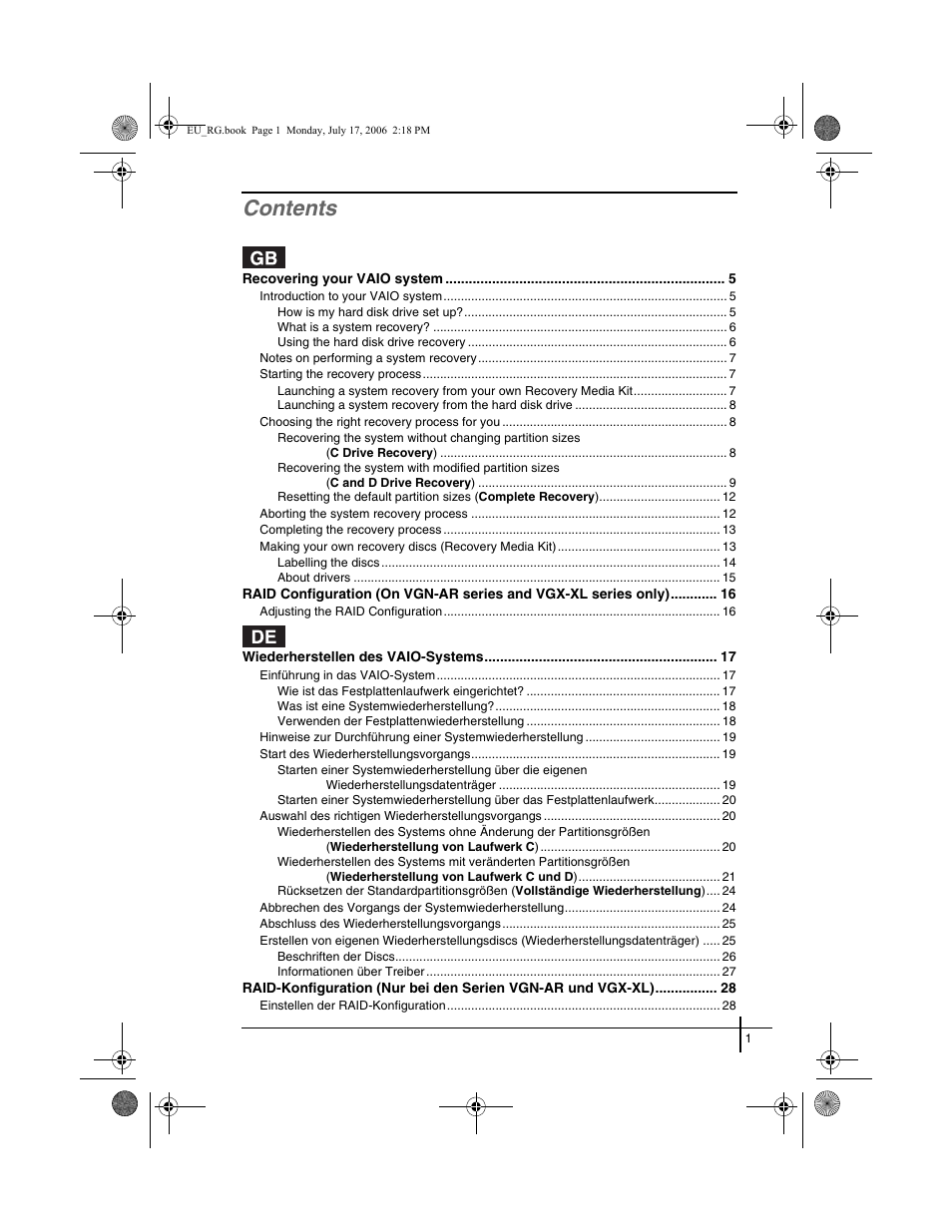 Sony VGN-SZ3XRP User Manual | Page 3 / 80