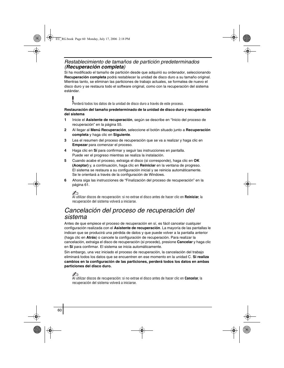 Recu | Sony VGN-SZ3XRP User Manual | Page 62 / 80
