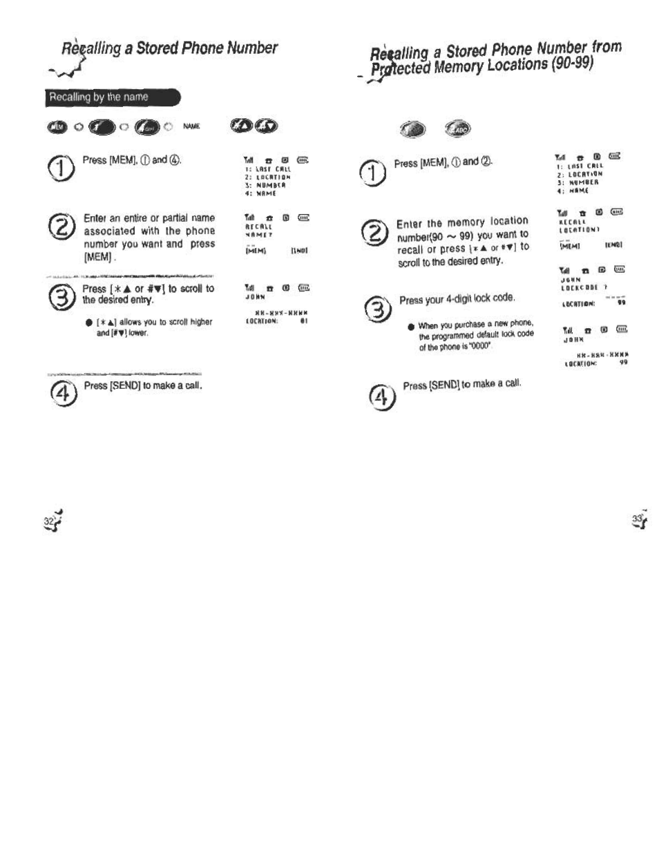 Reeaiiing a stored phone number | Audiovox CDM120 User Manual | Page 17 / 41