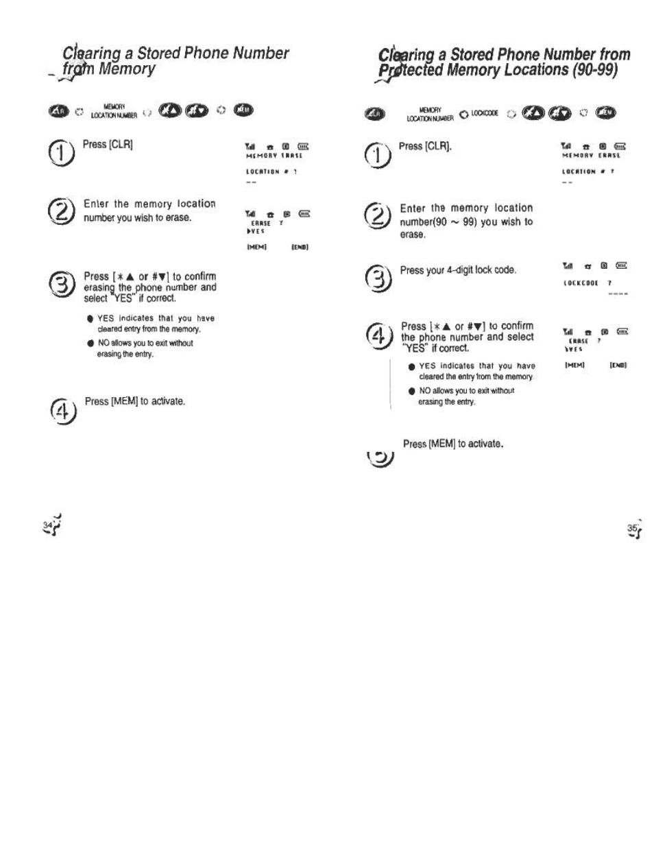 Clearing a stored phone number _ fjjin memory | Audiovox CDM120 User Manual | Page 18 / 41