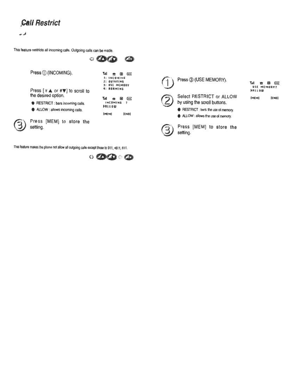 O '' cs), Fktu restrict | Audiovox CDM120 User Manual | Page 32 / 41