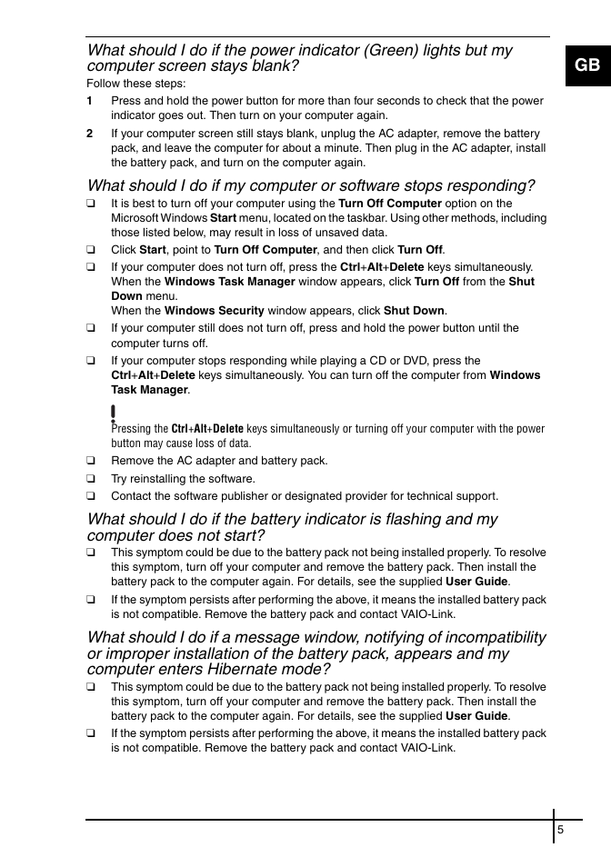 Sony VGN-FE31ZR User Manual | Page 7 / 40