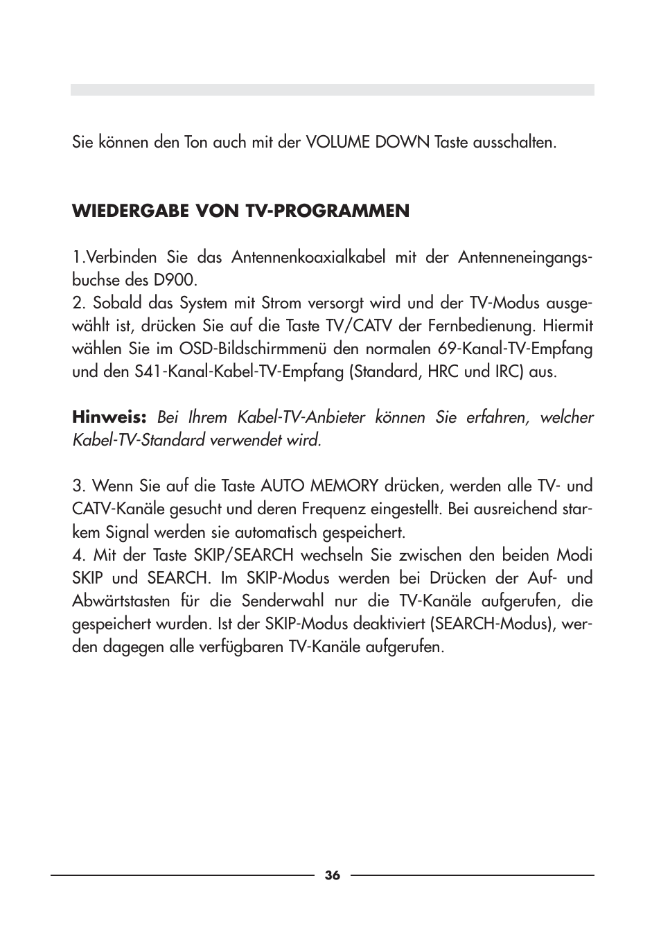 Audiovox D900 User Manual | Page 36 / 106